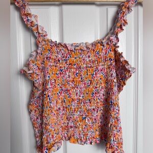Old Navy Multicolor Smocked Top